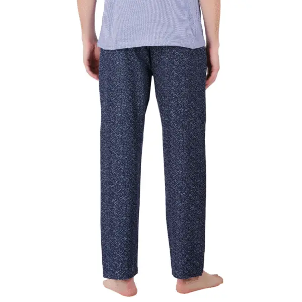 Men’s Cotton Knitted Nightwear (Printed Blue) - Image 5