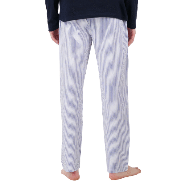Men’s Cotton Nightwear Set (Navy Blue) - Image 5