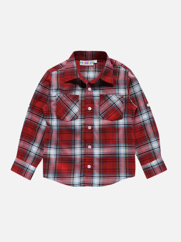 Popsicles Crimson Shirt Regular Fit For Boys