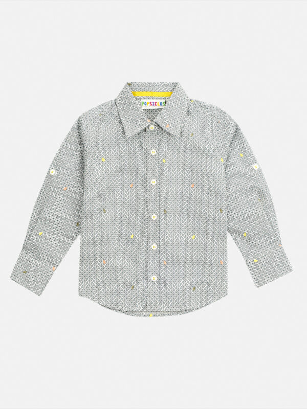 Popsicles Geometric Shirt Regular Fit For Boys