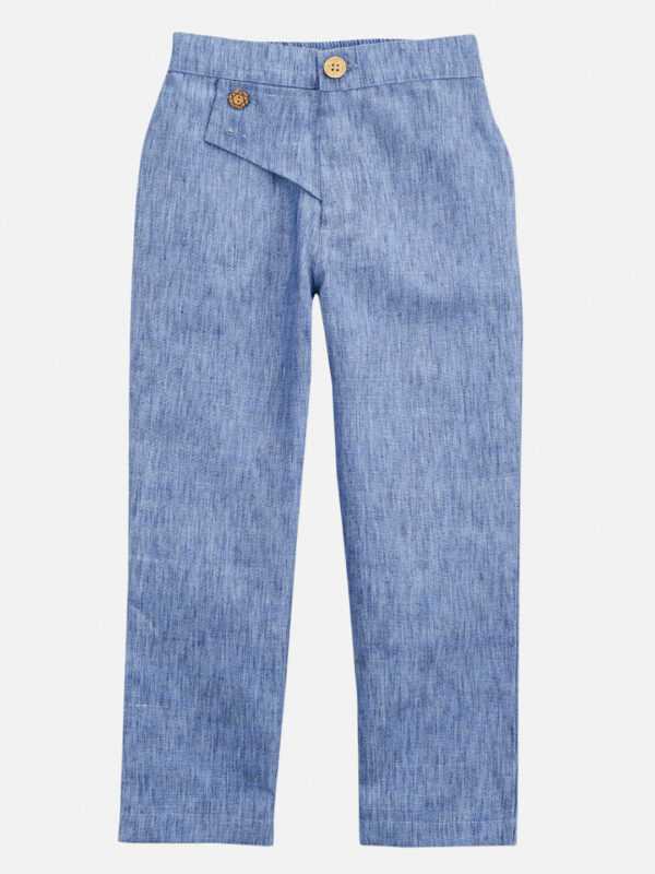Popsicles Boys Linen Blue Marble Lounge Pants - Blue